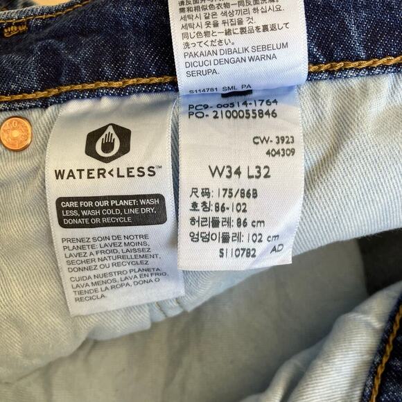 Levi’s Premium 514 Mens 34x32 Mid Wash Straight Leg Jeans Casual Classic - Picture 12 of 16